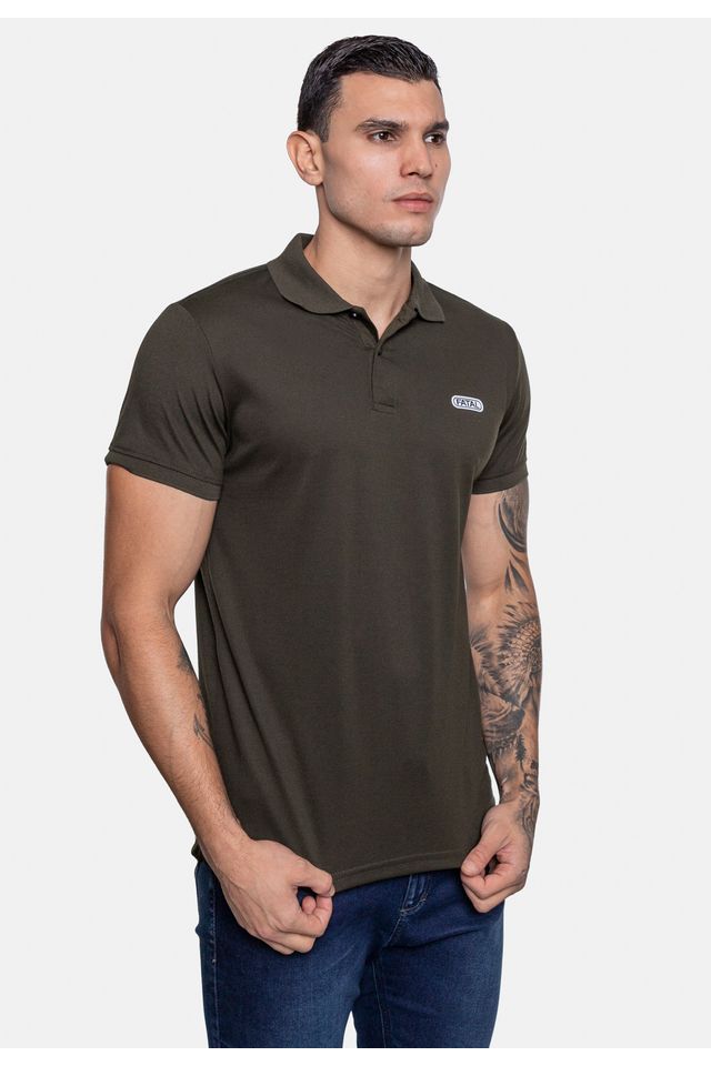 Camisa-Fatal-Polo-Piquet-Verde-Militar