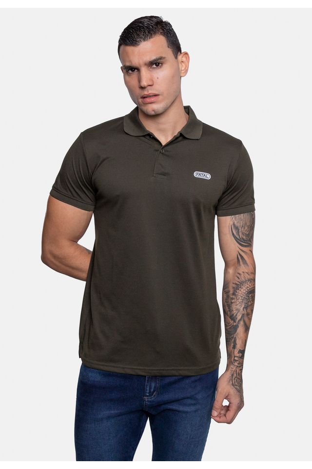 Camisa-Fatal-Polo-Piquet-Verde-Militar