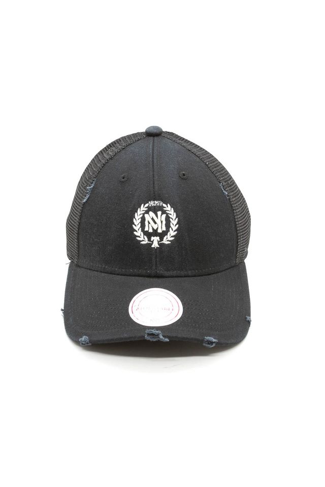 Bone-Mitchell---Ness-Aba-Curva-Snapback-Trucker-The-Washed-Branded-Cinza Bone-Mitchell---Ness-Aba-Curva-Snapback-Trucker-The-Washed-Branded-Cinza