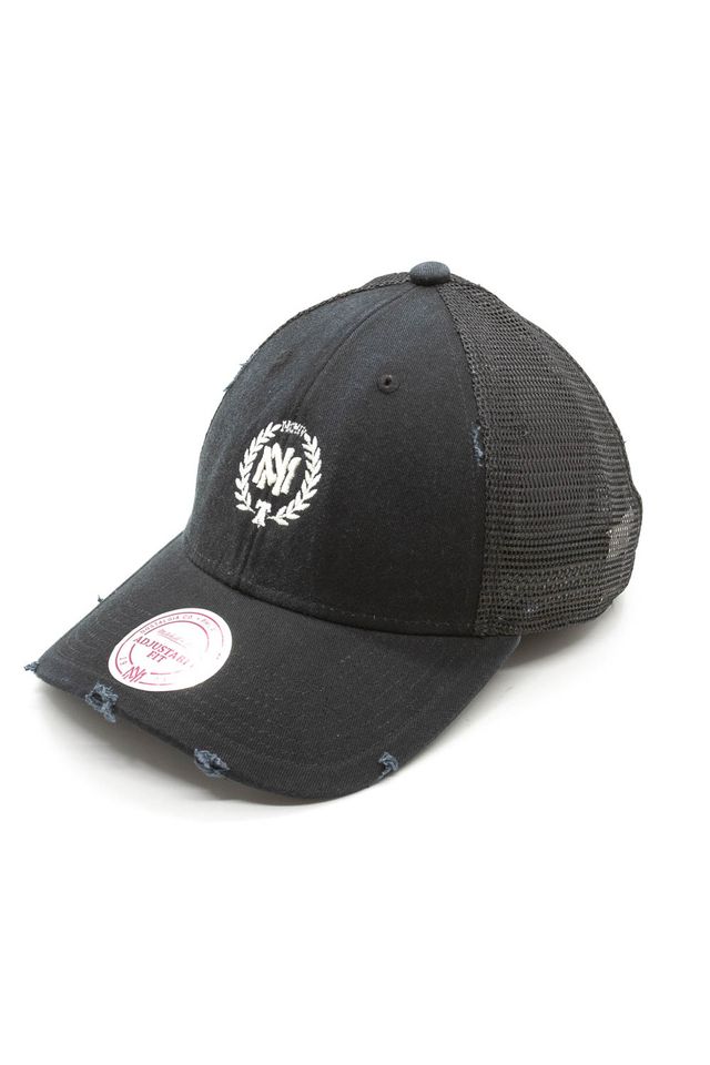 Bone-Mitchell---Ness-Aba-Curva-Snapback-Trucker-The-Washed-Branded-Cinza