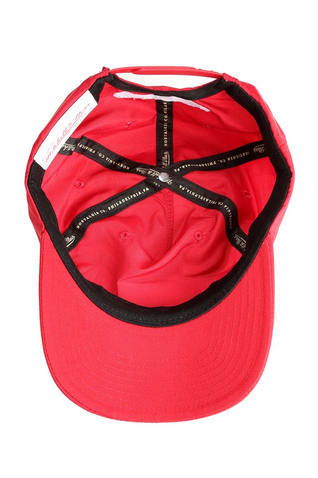 Bone-Mitchell---Ness-Aba-Curva-Snapback-Branded-Vermelho