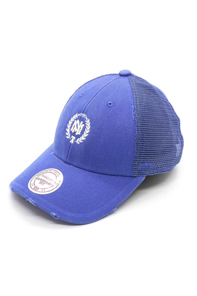 Bone-Mitchell---Ness-Aba-Curva-Snapback-Trucker-The-Washed-Branded-Azul Bone-Mitchell---Ness-Aba-Curva-Snapback-Trucker-The-Washed-Branded-Azul