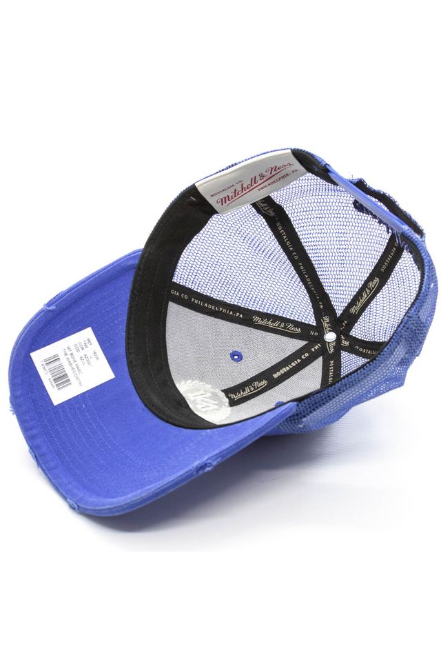 Bone-Mitchell---Ness-Aba-Curva-Snapback-Trucker-The-Washed-Branded-Azul Bone-Mitchell---Ness-Aba-Curva-Snapback-Trucker-The-Washed-Branded-Azul