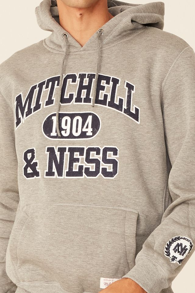 Moletom-Mitchell---Ness-Fechado-Com-Capuz-Branded-Cinza-Mescla