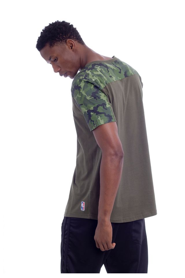 Camiseta-NBA-Especial-Estampada-Classic-Golden-State-Warriors-Casual-Verde-Militar