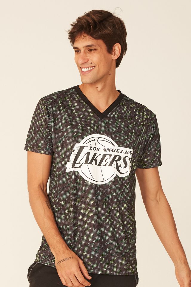 Camiseta-NBA-Especial-Los-Angeles-Lakers-Casual-Preta