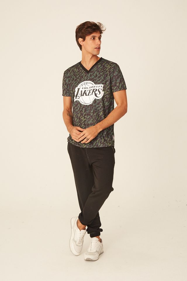 Camiseta-NBA-Especial-Los-Angeles-Lakers-Casual-Preta