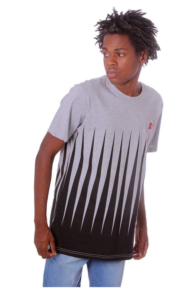 Camiseta-Starter-Estampada-Black-Label-Cinza-Mescla