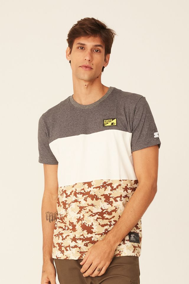 Camiseta-Starter-Especial-Black-Label-Desert-Cinza-Mescla-Escuro