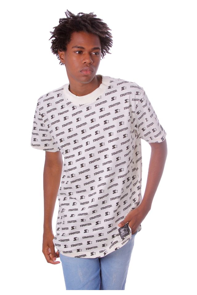 Camiseta-Starter-Estampada-Logoline-Off-White Camiseta-Starter-Estampada-Logoline-Off-White