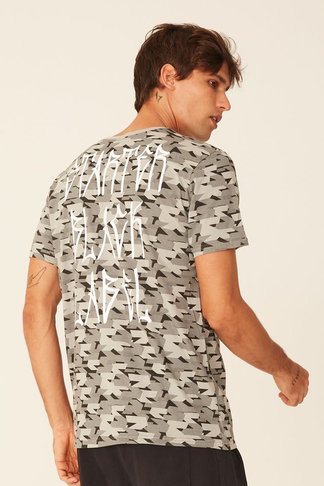 Camiseta-Starter-Especial-Estampada-Pixo-Black-Label-Cinza
