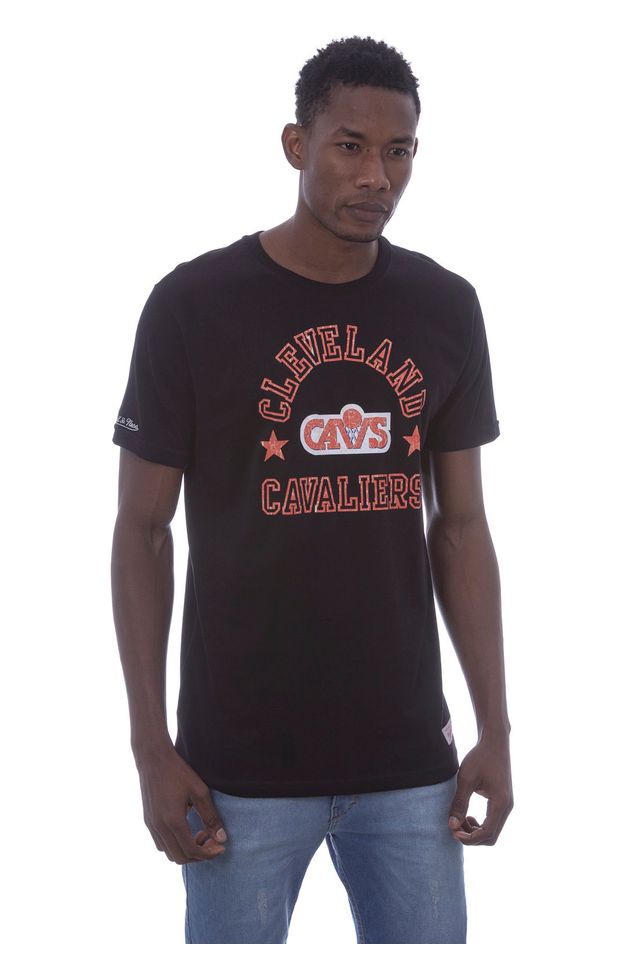 Camiseta-Mitchell---Ness-Estampada-Cleveland-Cavaliers-Preta