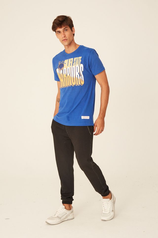 Camiseta-Mitchell---Ness-Estampada-Scribble-Fill-Golden-State-Warriors-Azul
