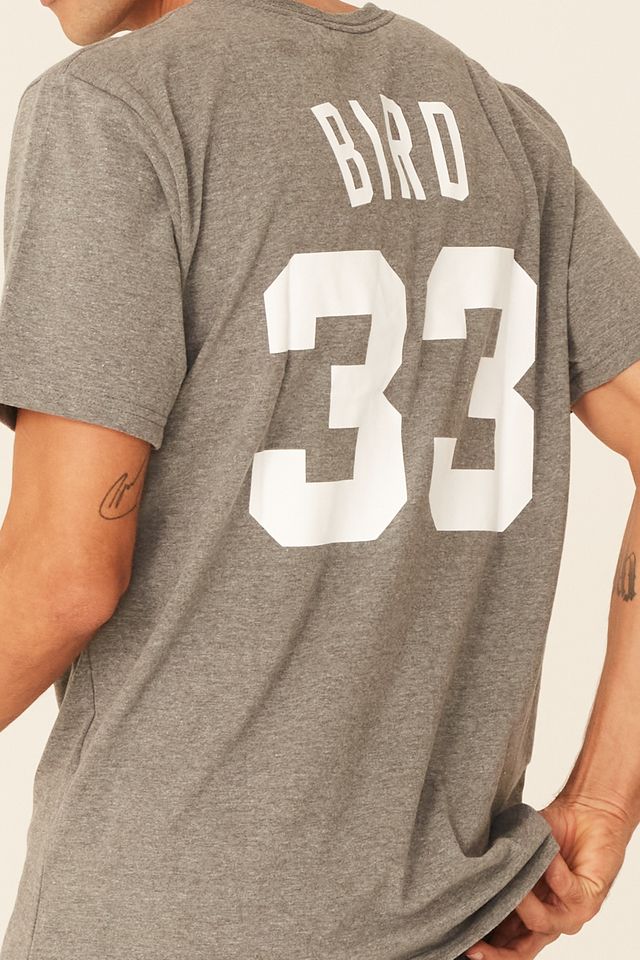 Camiseta-Mitchell---Ness-Estampada-Boston-Celtics-Larry-Bird-Cinza