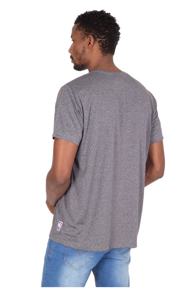Camiseta-NBA-Estampada-Chicago-Bulls-Casual-Cinza-Mescla-Escuro