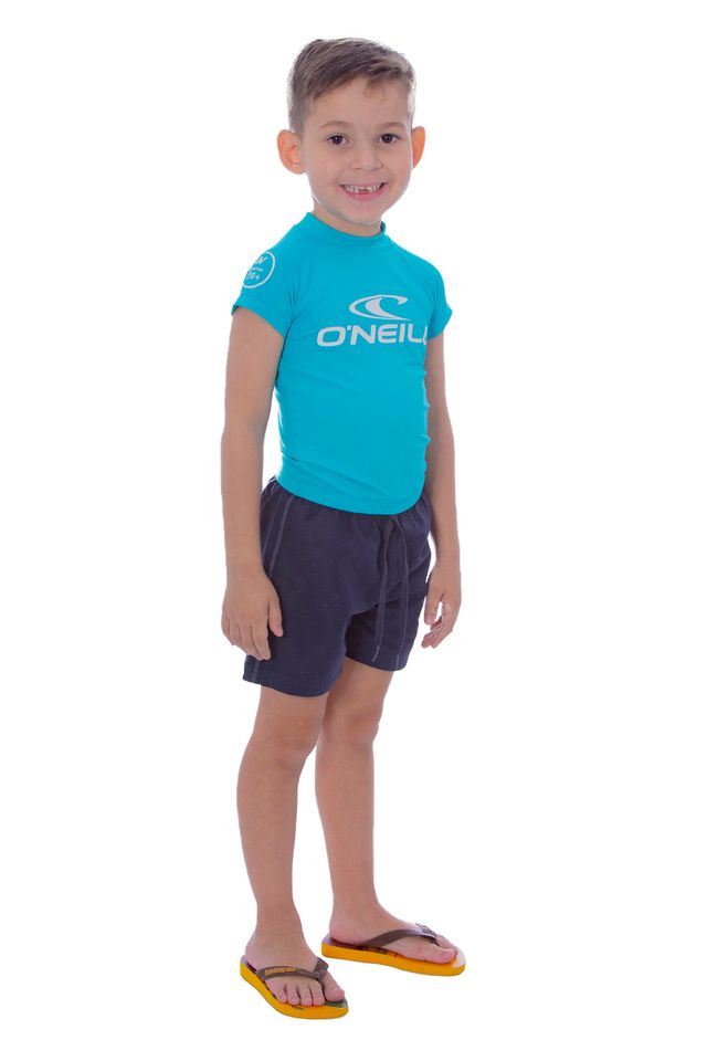 Camiseta-Oneill-Infantil-Manga-Curta-Elastano-Azul