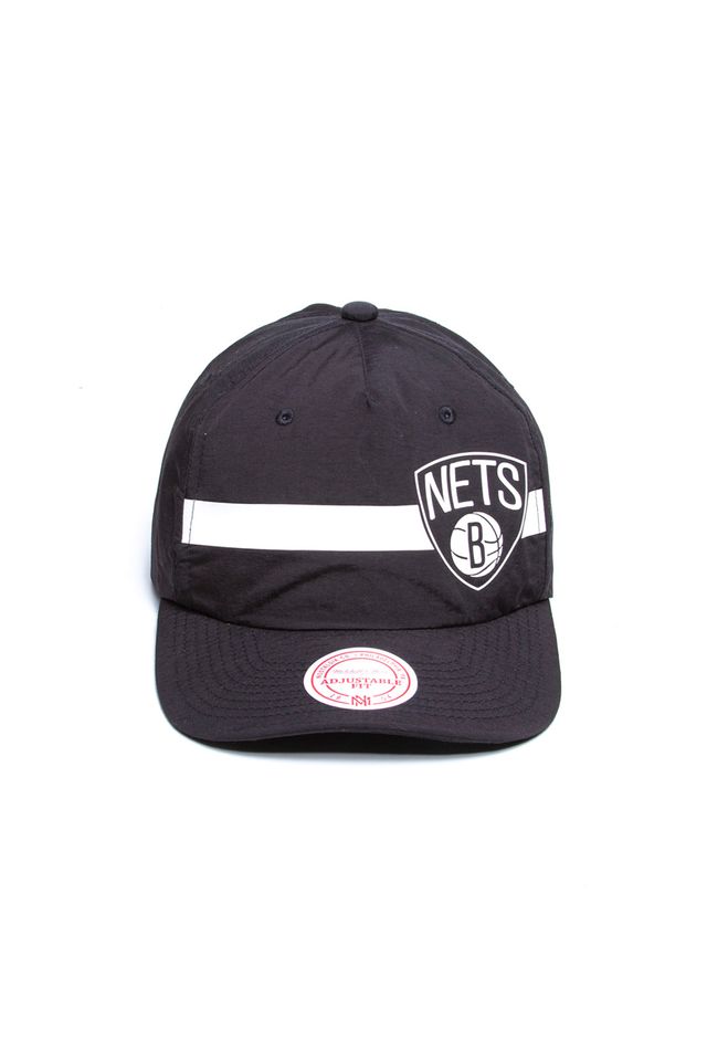 Bone-Mitchell---Ness-NBA-Aba-Curva-Snapback-Brooklyn-Nets-Preto Bone-Mitchell---Ness-NBA-Aba-Curva-Snapback-Brooklyn-Nets-Preto
