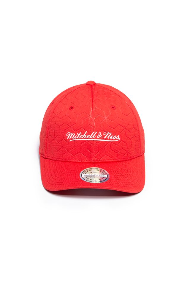 Bone-Mitchell---Ness-Aba-Curva-Snapback-Branded-Vermelho Bone-Mitchell---Ness-Aba-Curva-Snapback-Branded-Vermelho