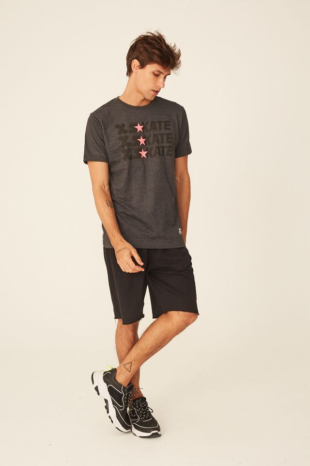 Camiseta-Starter-Estampada-Collab-Cemporcento-Skate-Cinza-Mescla-Escuro