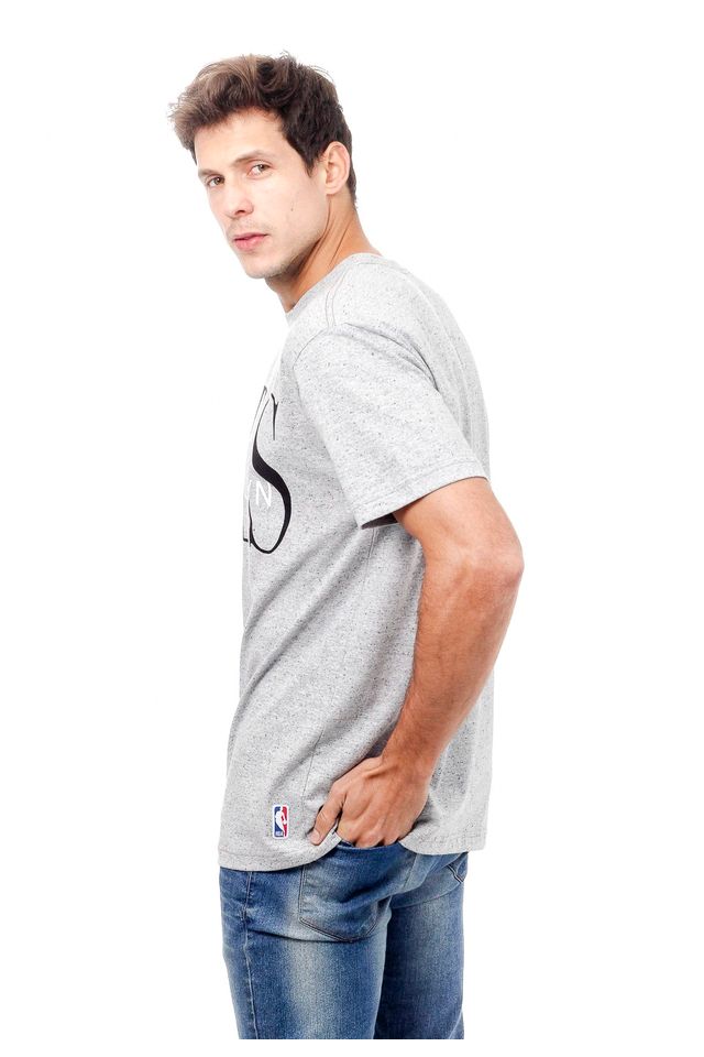 Camiseta-NBA-Estampada-Brooklyn-Nets-Casual-Cinza