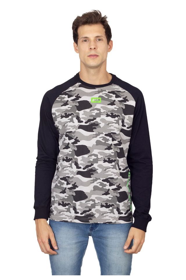 Camiseta-HD-Manga-Longa-Raglan-Camuflada-Preta