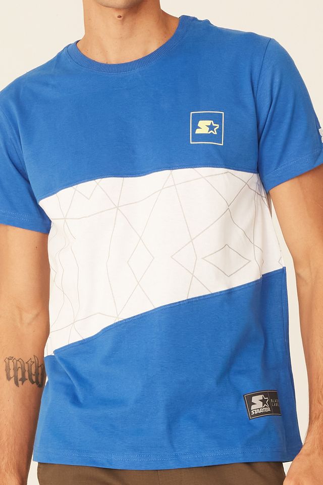 Camiseta-Starter-Recortada-Black-Label-Azul