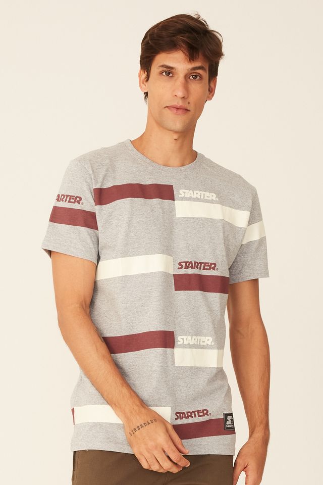 Camiseta-Starter-Estampada-Cinza-Mescla