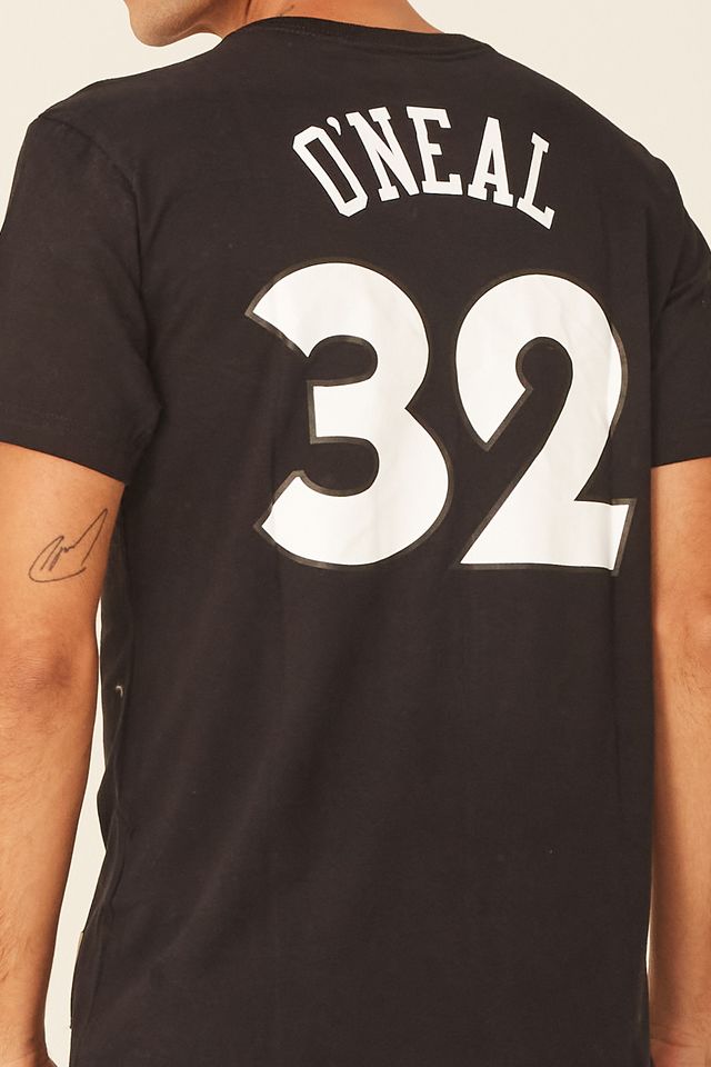 Camiseta-Mitchell---Ness-Estampada-NBA-All-Star-Shaquille-O-Neal-Preta-Mescla