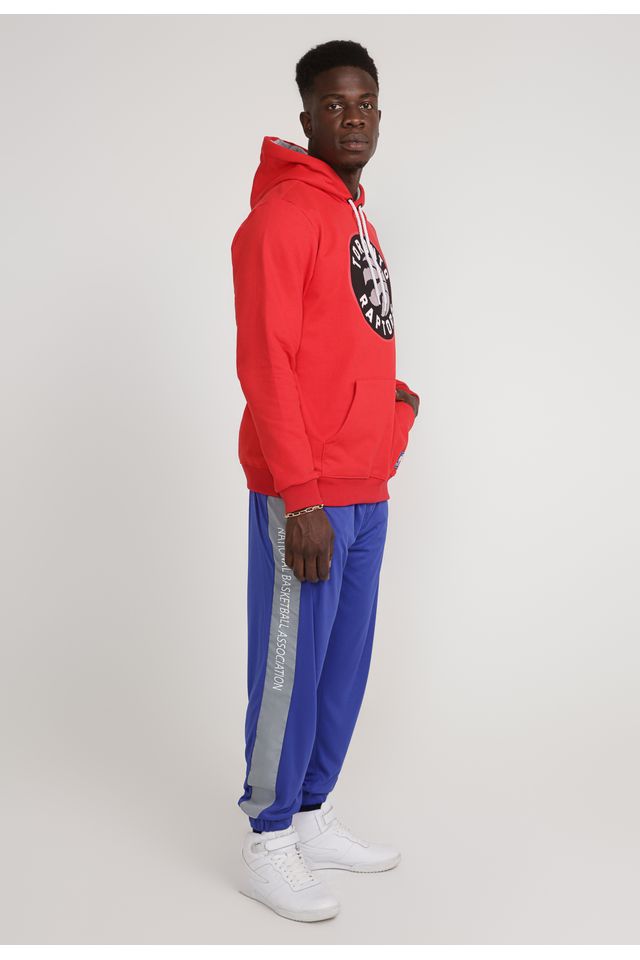 Moletom-NBA-Fechado-Com-Capuz-Toronto-Raptors-Vermelho
