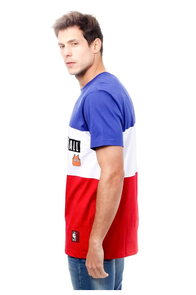 Camiseta-NBA-Estampada-Casual-Azul