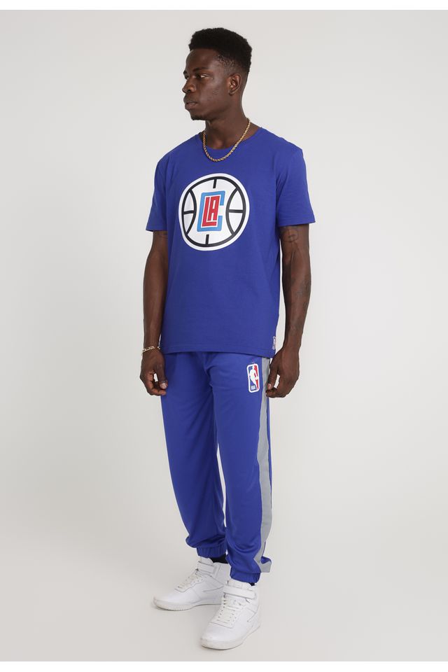 Camiseta-NBA-Estampada-Los-Angeles-Clippers-Casual-Azul
