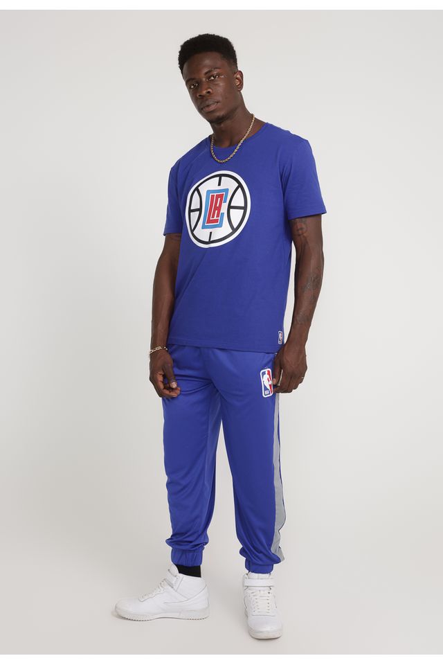 Camiseta-NBA-Estampada-Los-Angeles-Clippers-Casual-Azul