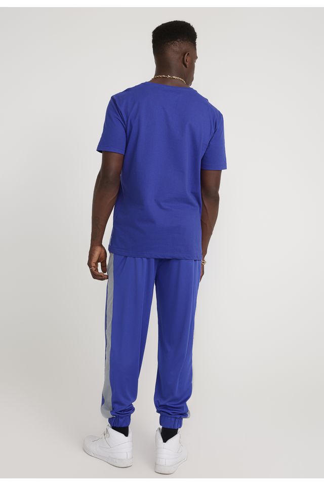 Camiseta-NBA-Estampada-Los-Angeles-Clippers-Casual-Azul