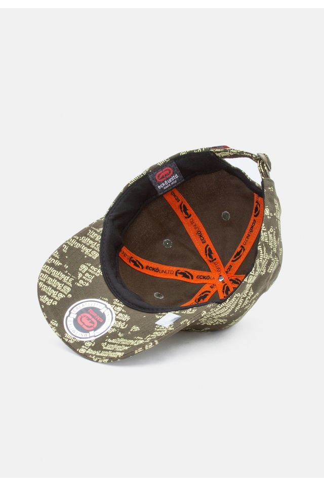 Bone-Ecko-Aba-Curva-Strapback-Verde-Militar