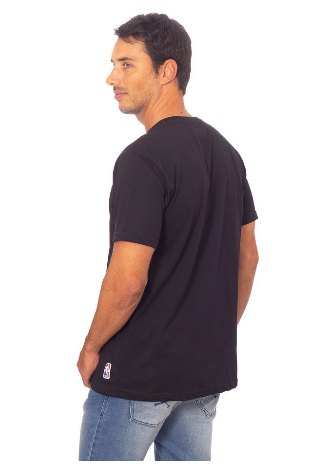 Camiseta-NBA-Estampada-Big-Logo-Chicago-Bulls-Casual-Preta