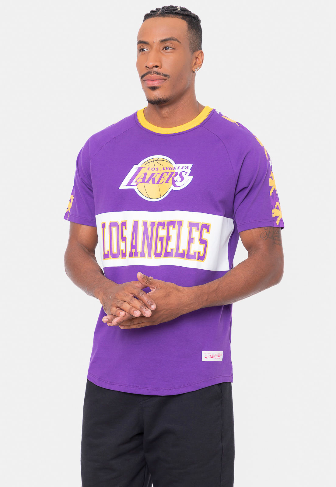 Camiseta Mitchell & Ness Especial Los Angeles Lakers Roxa - Urbane