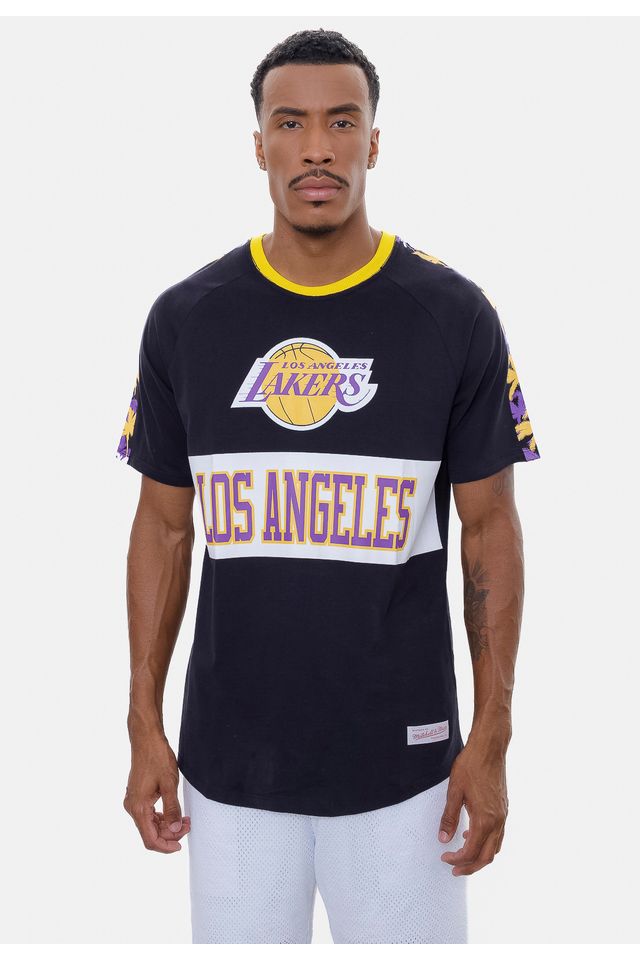 Camiseta-Mitchell---Ness-Especial-Los-Angeles-Lakers-Preta Camiseta-Mitchell---Ness-Especial-Los-Angeles-Lakers-Preta