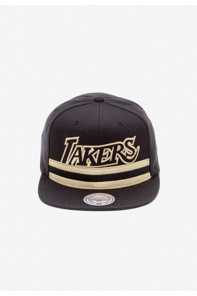 Bone-Mitchell---Ness-Aba-Reta-Snapback-Los-Angeles-Lakers-Kobe-Bryant-Preto