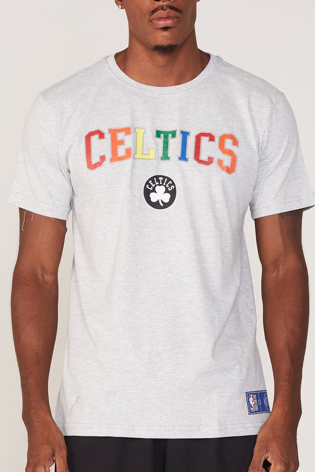 Camiseta-NBA-Estampada-Boston-Celtics-Casual-Cinza-Mescla