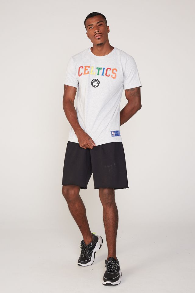 Camiseta-NBA-Estampada-Boston-Celtics-Casual-Cinza-Mescla