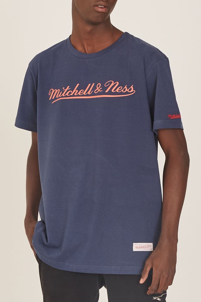 Camiseta-Mitchell---Ness-Estampada-Branding-Azul