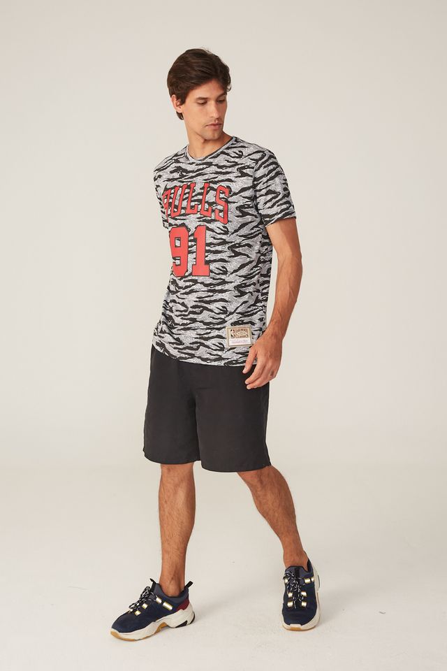 Camiseta-Mitchell---Ness-Especial-Chicago-Bulls-Dennis-Rodman-Cinza