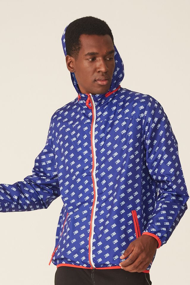Jaqueta-NBA-Corta-Vento-Aberta-Com-Capuz-Azul