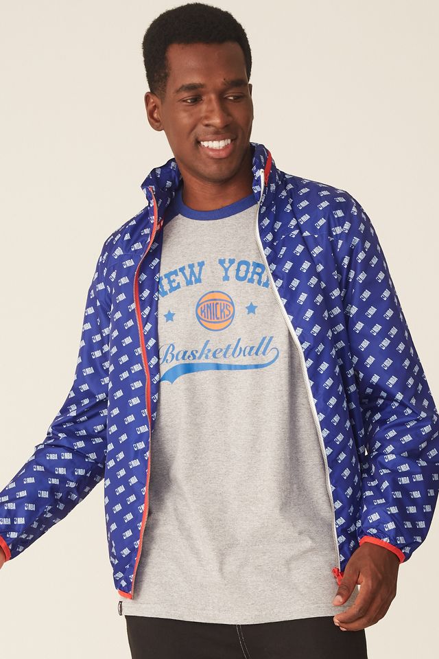 Jaqueta-NBA-Corta-Vento-Aberta-Com-Capuz-Azul