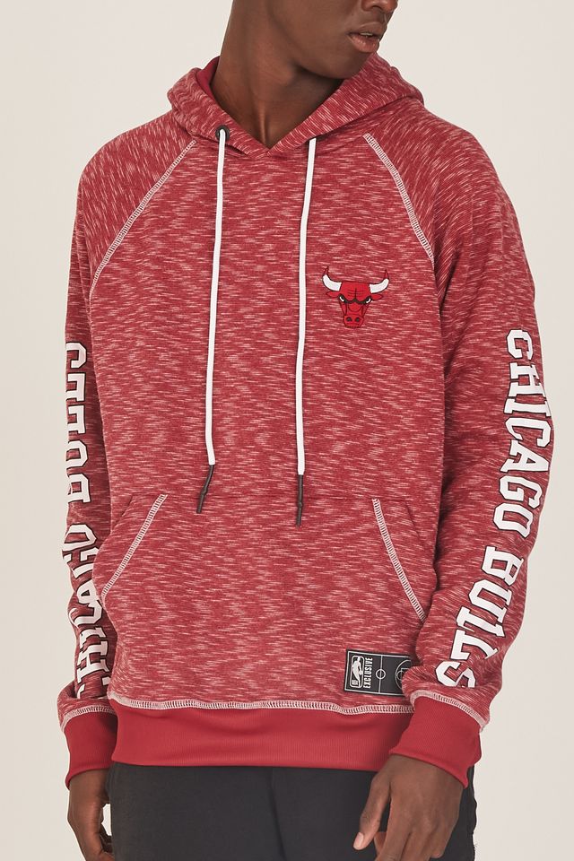 Moletom-NBA-Fechado-Com-Capuz-Chicago-Bulls-Vermelho-Mescla