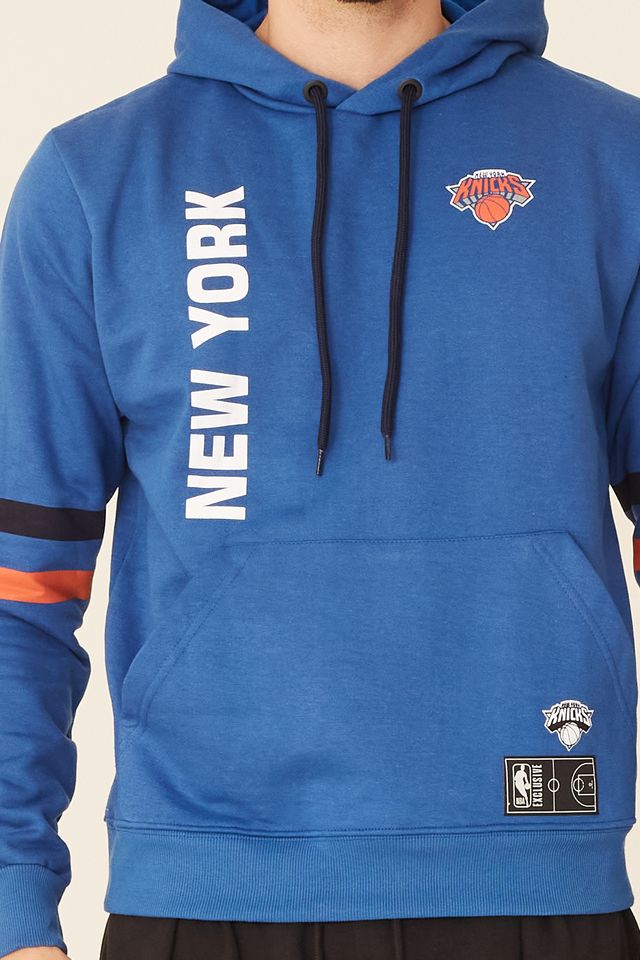 Moletom-NBA-Fechado-Com-Capuz-New-York-Knicks-Azul