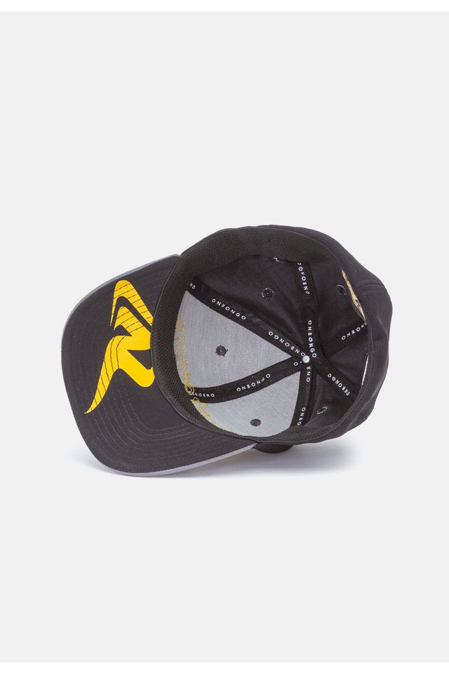 Bone-Onbongo-Aba-Curva-Flex-Fit-Cinza-com-Preto