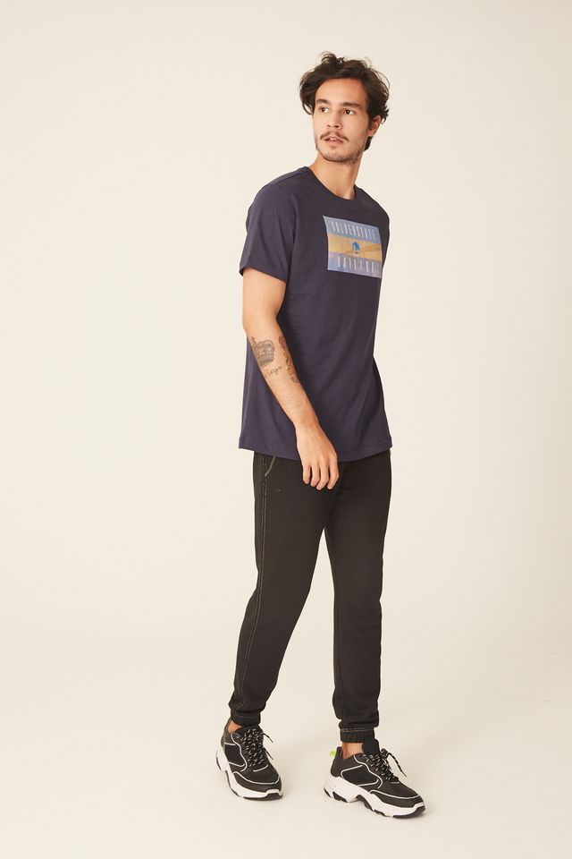 Camiseta-NBA-Estampada-Golden-State-Warriors-Casual-Azul-Marinho