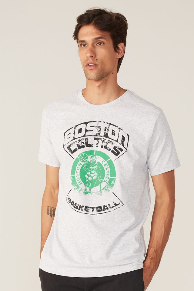 Camiseta-NBA-Estampada-Boston-Celtics-Casual-Cinza-Mescla