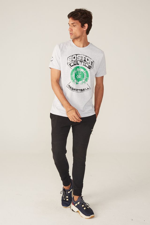 Camiseta-NBA-Estampada-Boston-Celtics-Casual-Cinza-Mescla